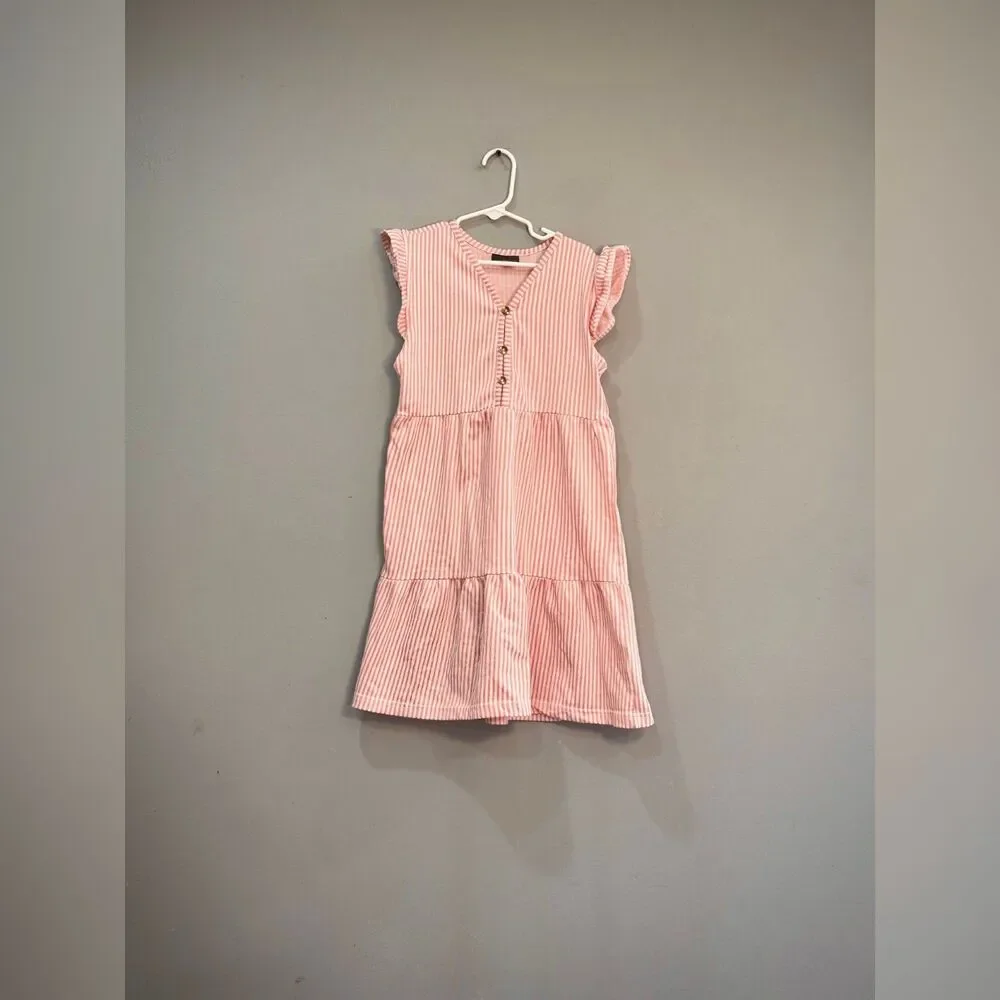 Girls' Pink Stripe Vince Camuto Sleeveless Dress Size 10 EUC - Picture 1 of 5